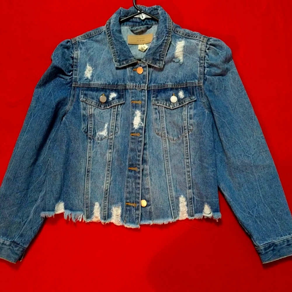 BlankNYC Jean Distressed Jacket